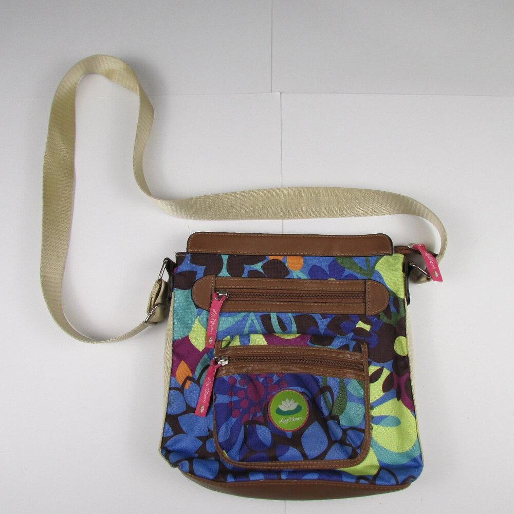 Lily Bloom Sling Belt Bag‎ Floral Crossbody Purse Multi Colored